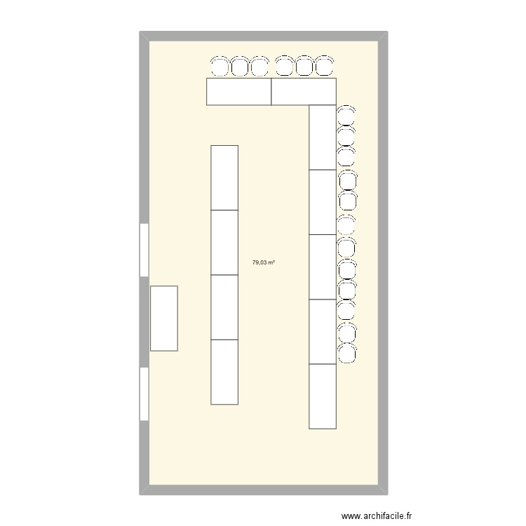 annif. Plan de 1 pièce et 79 m2