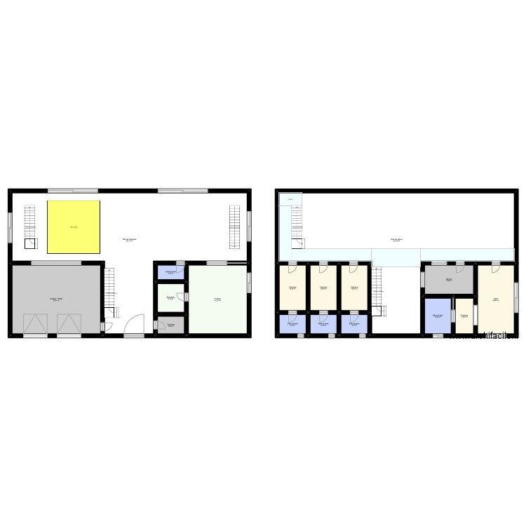 Maison. Plan de 17 pièces et 640 m2