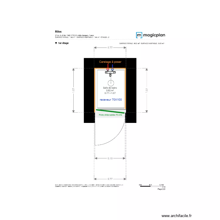 Projet Rilos. Plan de 
