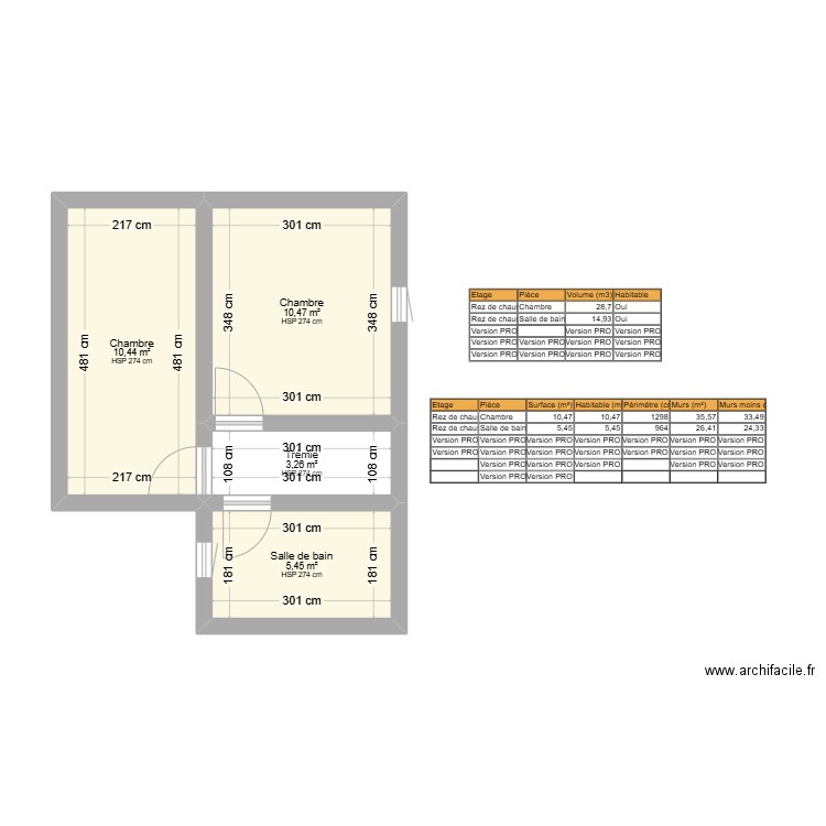 oriol r+1. Plan de 4 pièces et 30 m2