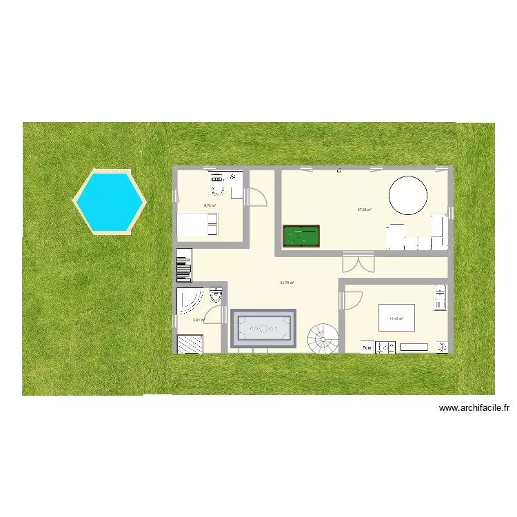 numeratie 1. Plan de 5  et 92 m²