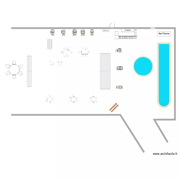 Terrasse Set up. Plan de 