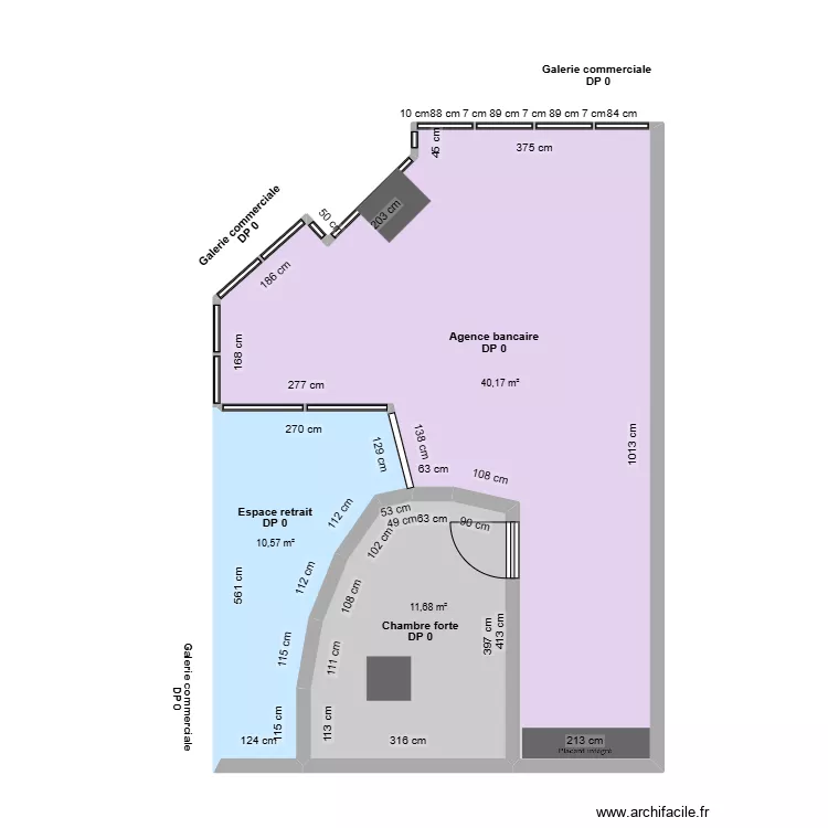 BEAUTY EXPRESS AVANT TRAVAUX. Plan de BEAUTY EXPRESS AVANT TRAVAUX. Plan de