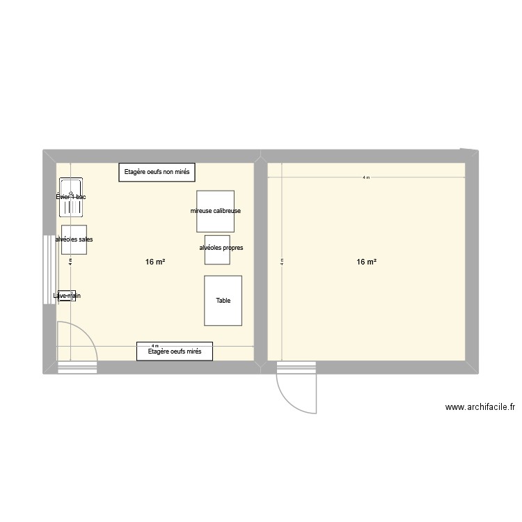 ceo llinares. Plan de 2 pièces et 32 m2