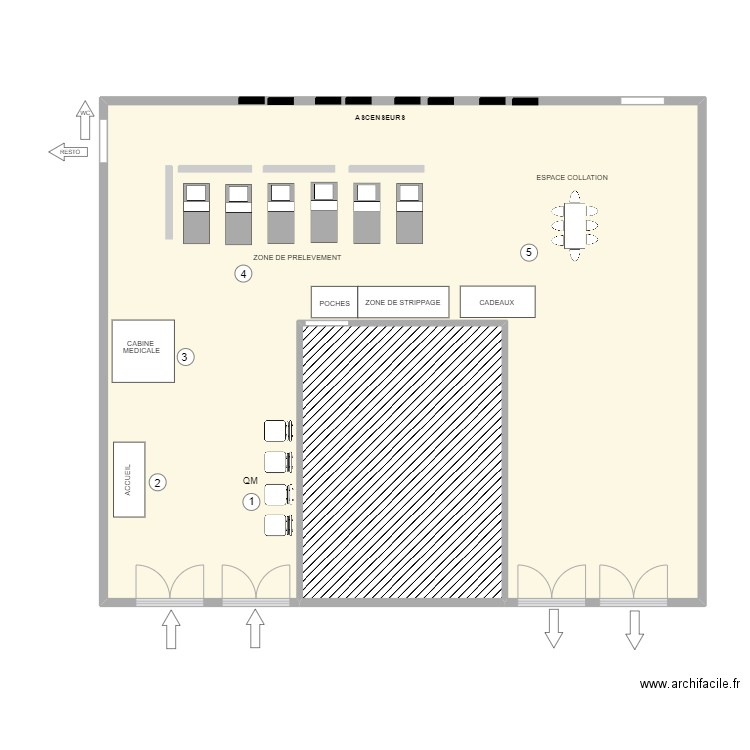 VESALE. Plan de 2 pièces et 124 m2