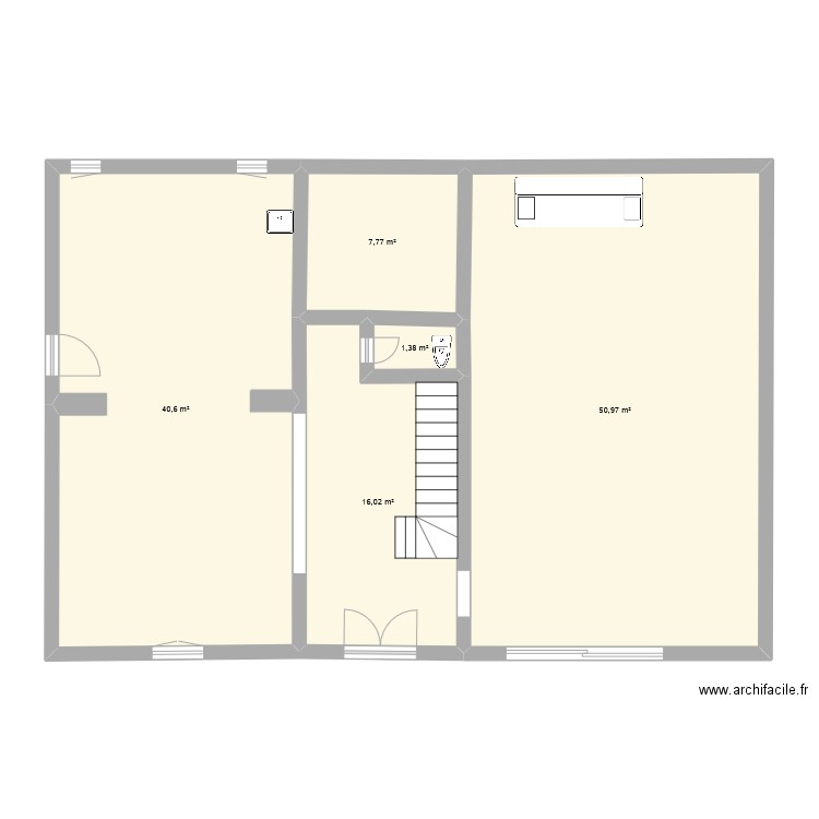 velleron. Plan de 5 pièces et 117 m2