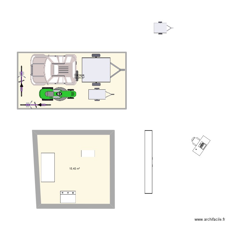 BUGGY _02. Plan de 2 pièces et 36 m2