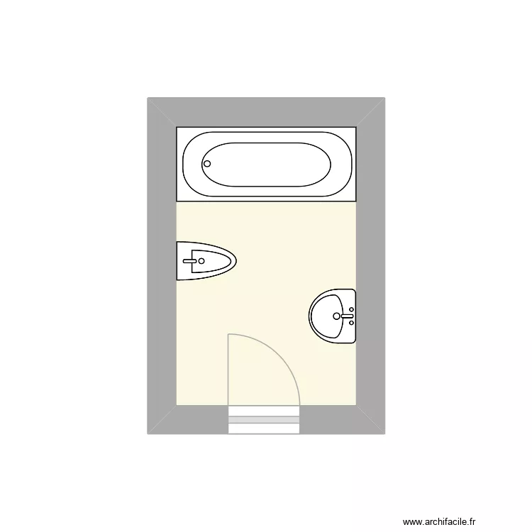 BAURI &eacute;tat initial. Plan de 1  et 4 m²