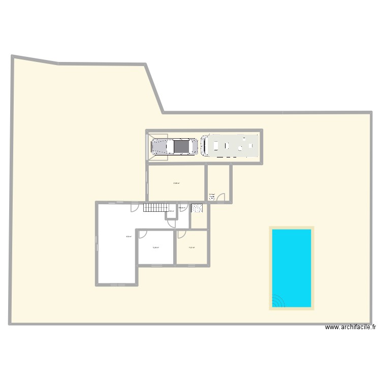 maison. Plan de 6 pièces et 102 m2