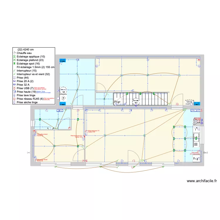 GARAVAN - Electricit&eacute; sans meubles v1.6. Plan de 
