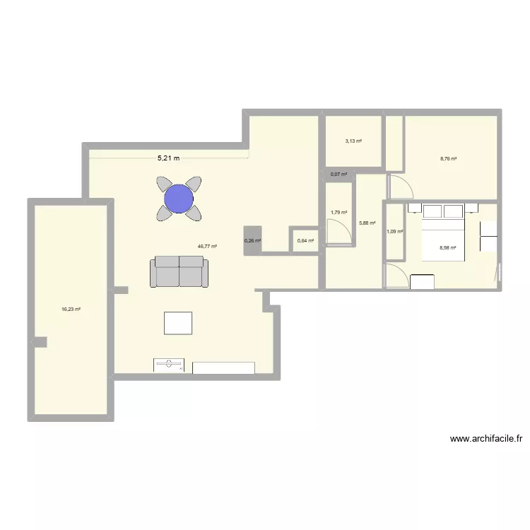 Plan appartement Fontfrede. Plan de 