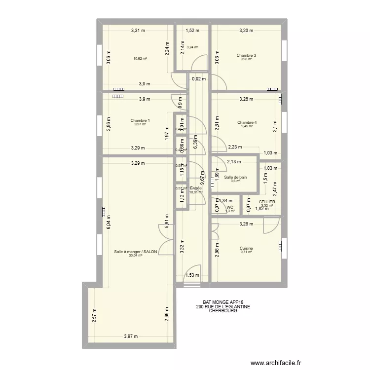 BAT MONGE APP18. Plan de 15 et 104 m² BAT MONGE APP18. Plan de 15 et 104 m²