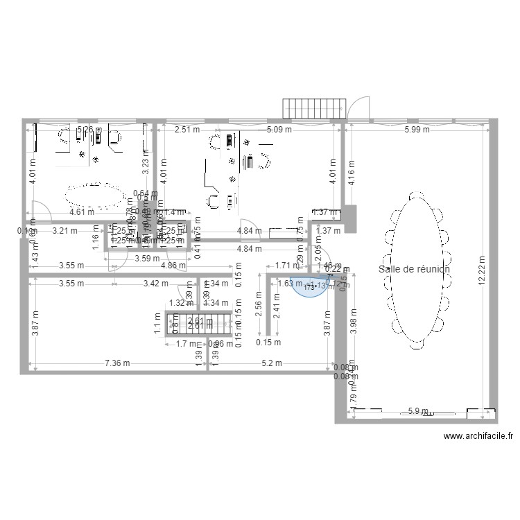 HRDE ETAGE 2. Plan de 8 pièces et 196 m2