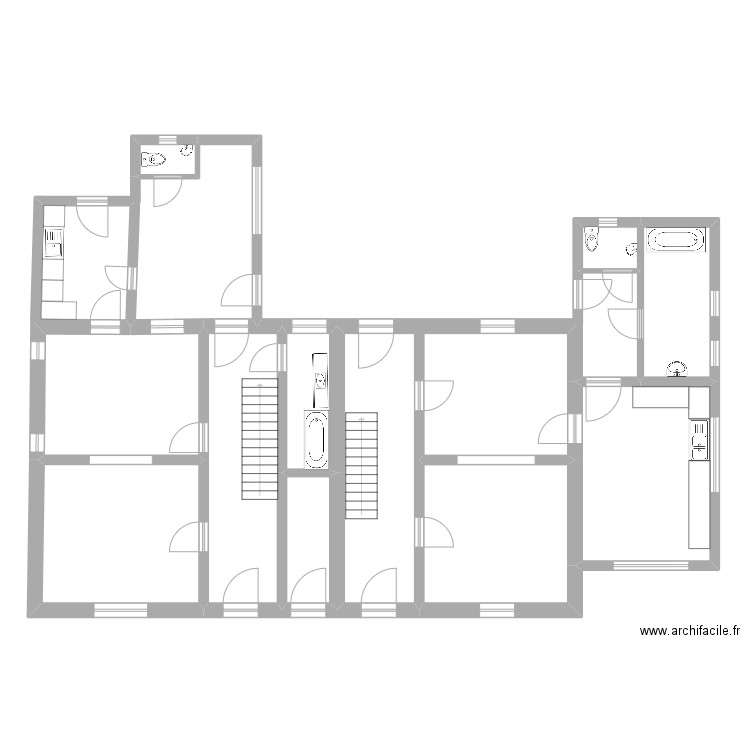 Namur 1-3 RDC. Plan de 11 pièces et 134 m2