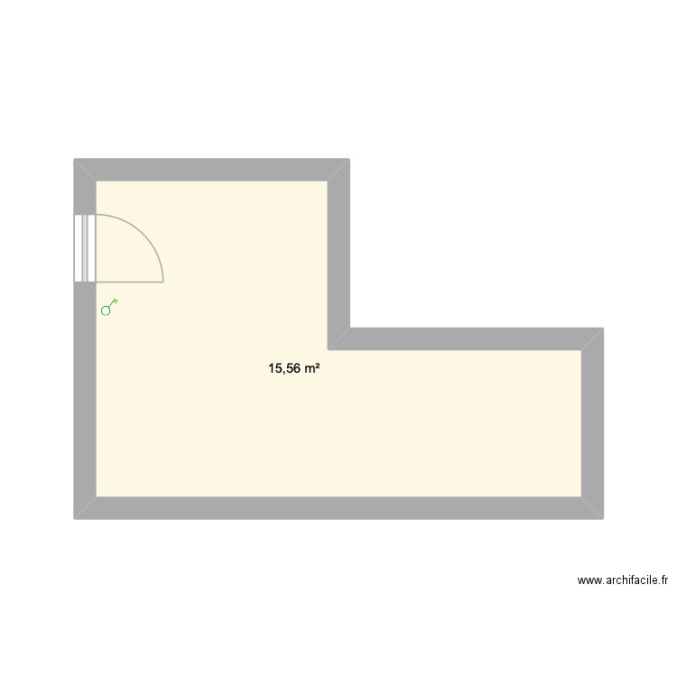 plan maison. Plan de 1 pièce et 16 m2