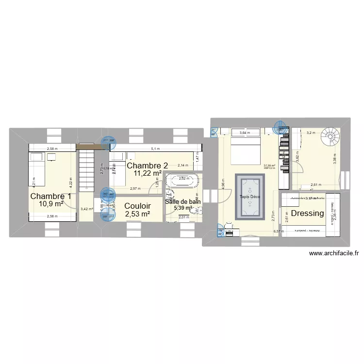 &Eacute;tage maison. Plan de 