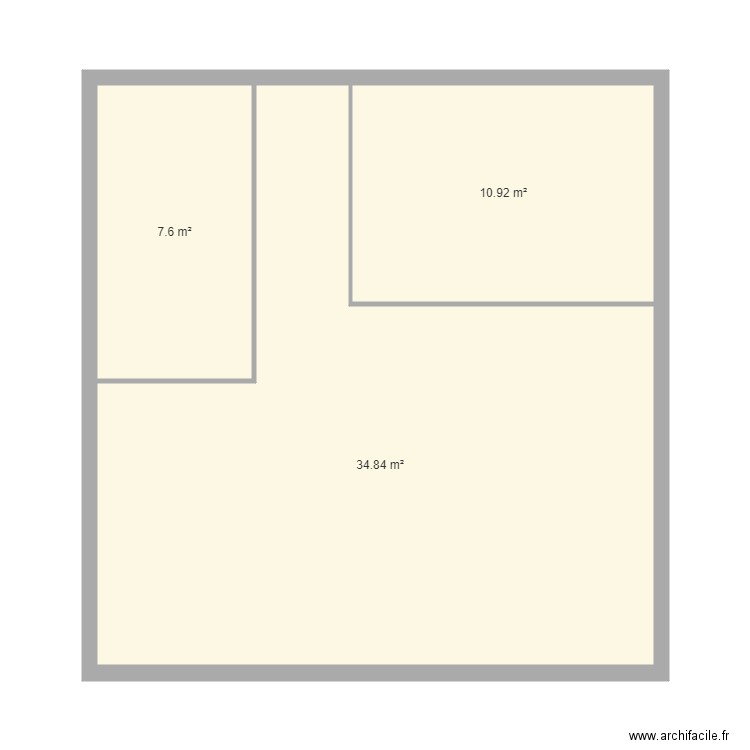 lisa chevaucherie. Plan de 3 pièces et 53 m2