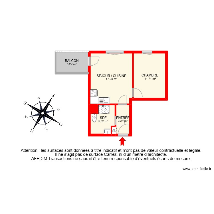 BI 27290. Plan de 8 pièces et 55 m2