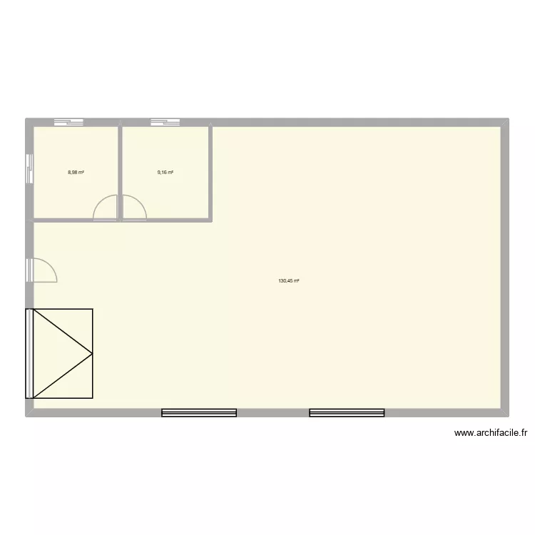 plan atelier. Plan de 3  et 149 m²