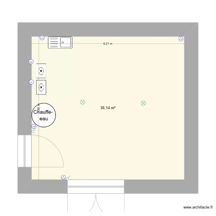 Garage Beaumes de Venise. Plan de 