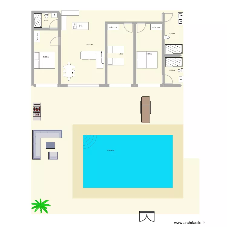VILLA KECH. Plan de 