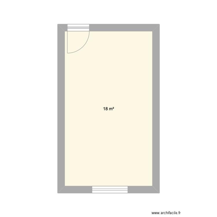 LOT 3 18m2 / Cuisine Deg. Plan de 1 pièce et 18 m2