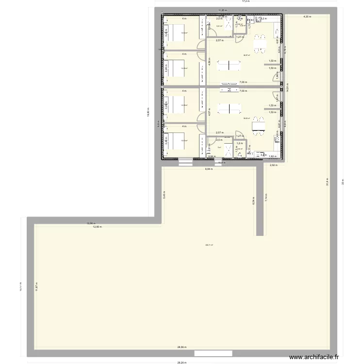 projet sci. Plan de 16  et 784 m²
