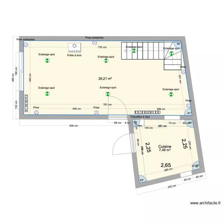MAISON DU BAS RDC. Plan de 