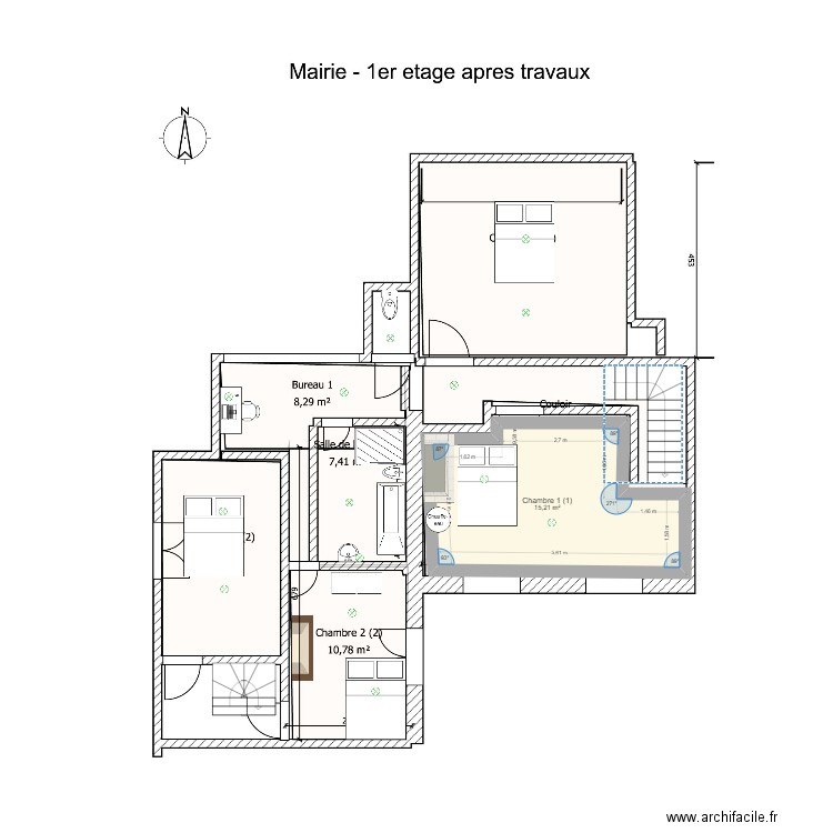 Mairie etage ok. Plan de 0 pièce et 0 m2