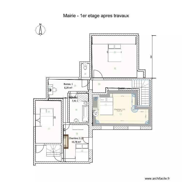 Mairie etage ok. Plan de 0 pièce et 0 m2