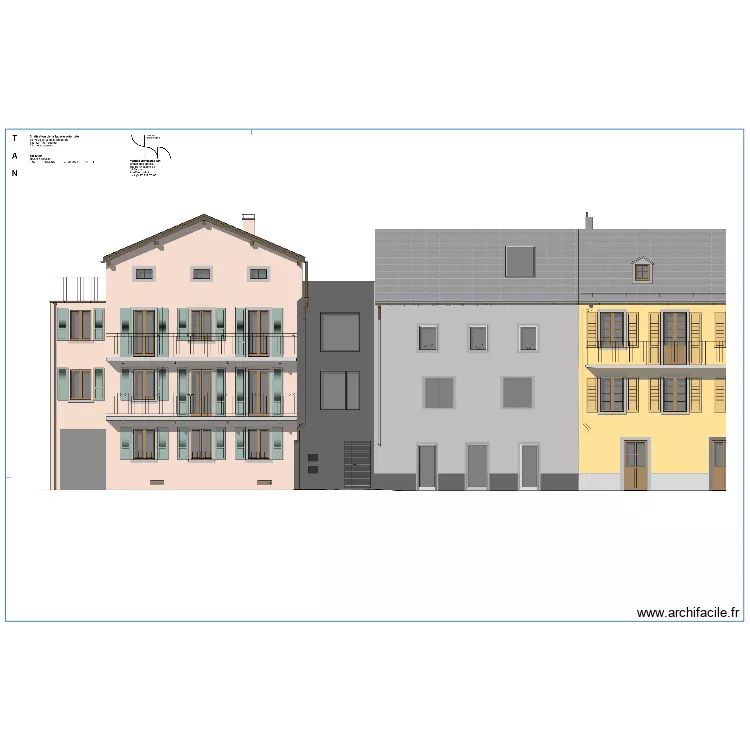 facade 10 cm. Plan de 
