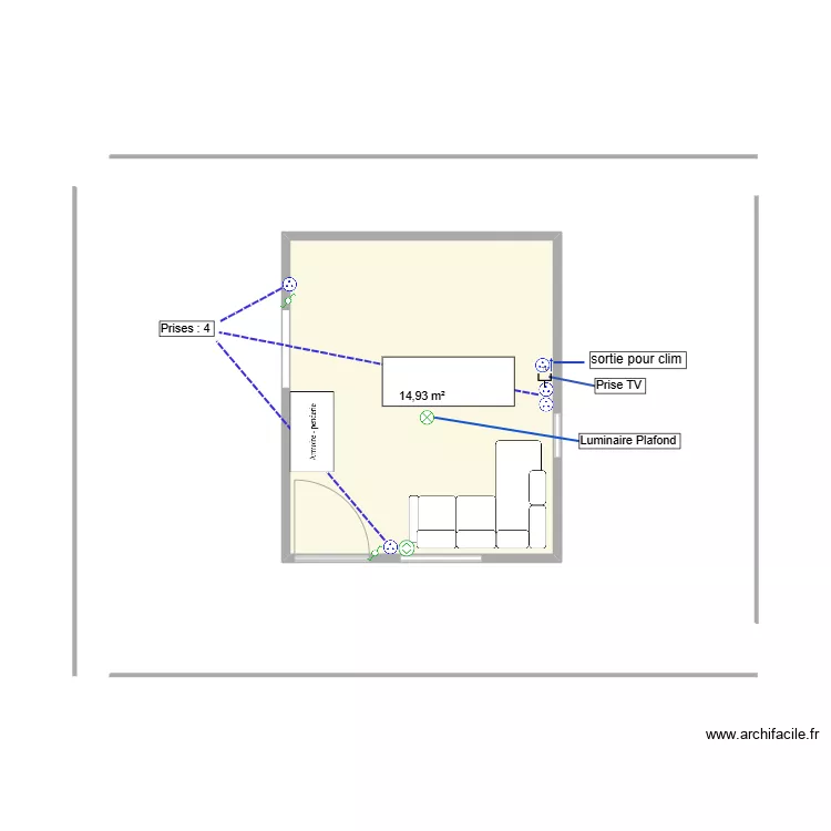 Pibrac Séjour avec Elec. Plan de Pibrac Séjour avec Elec. Plan de