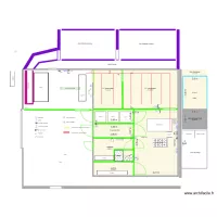 int&eacute;rieur chambre froide 3 avec rail et d&eacute;placement des ax et carcasses