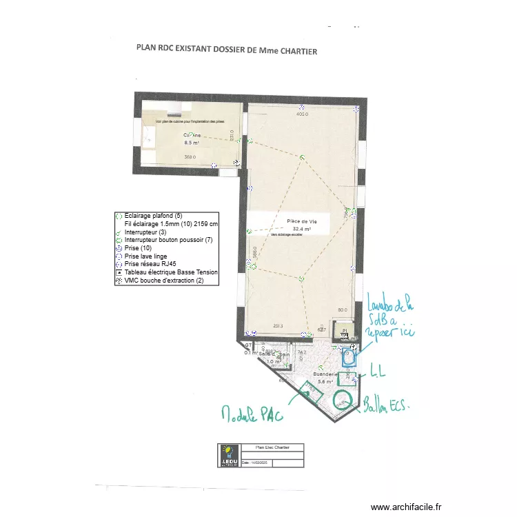 Plan Elec Chartier. Plan de 
