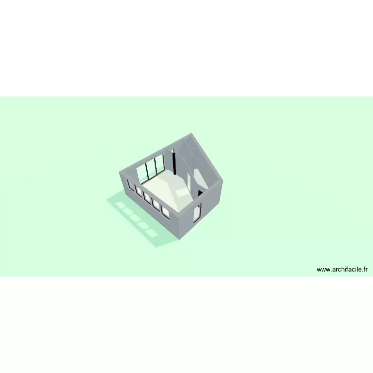 Salle de sport. Plan de 4  et 39 m²