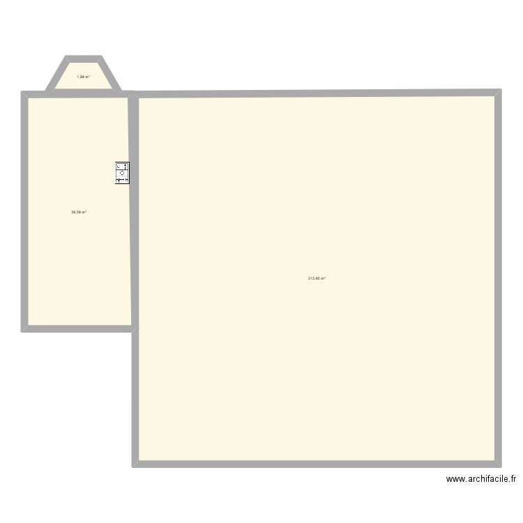 RESTAURANT la roche. Plan de 3 pièces et 255 m2