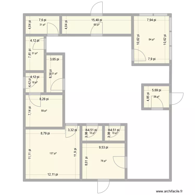 Accueil. Plan de 12  et 55 m²