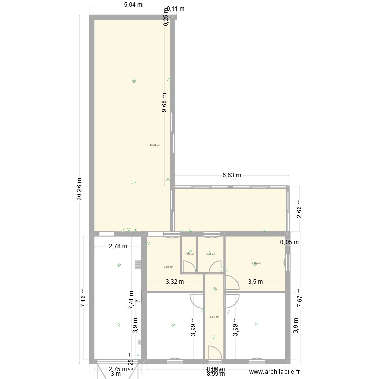 max. Plan de 6 pièces et 101 m2