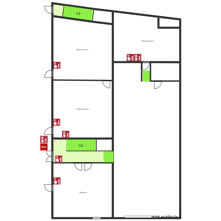 Olivier rdc bat B . Plan de 11 pièces et 2779 m2