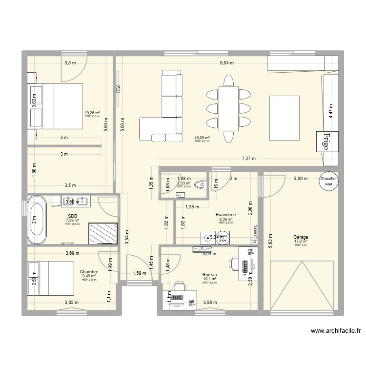 Maison. Plan de 0 pièce et 0 m2