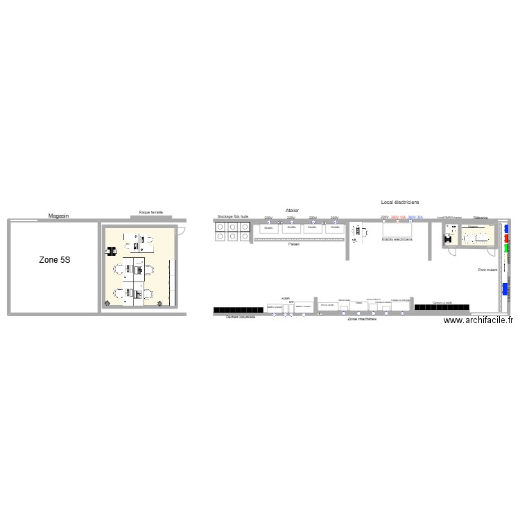Plan nouvelle atelier Nu amélioré. Plan de 0 pièce et 0 m2