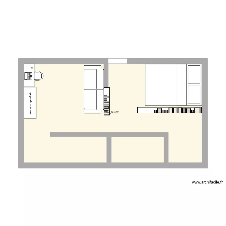 Appart Petit Lancy. Plan de 1  et 38 m²