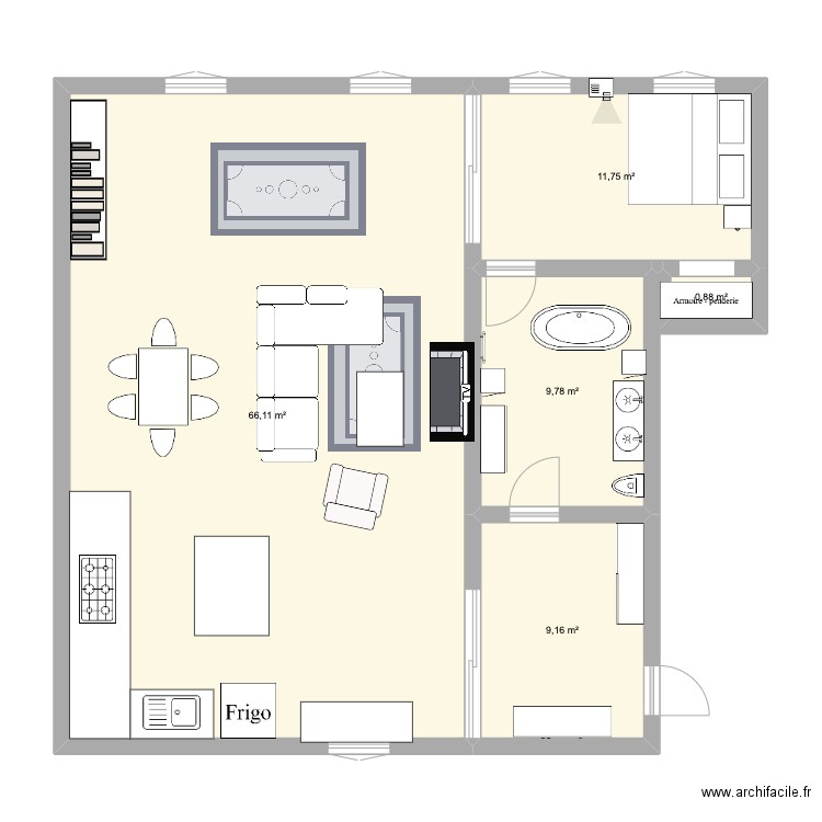 appart. Plan de 0 pièce et 0 m2