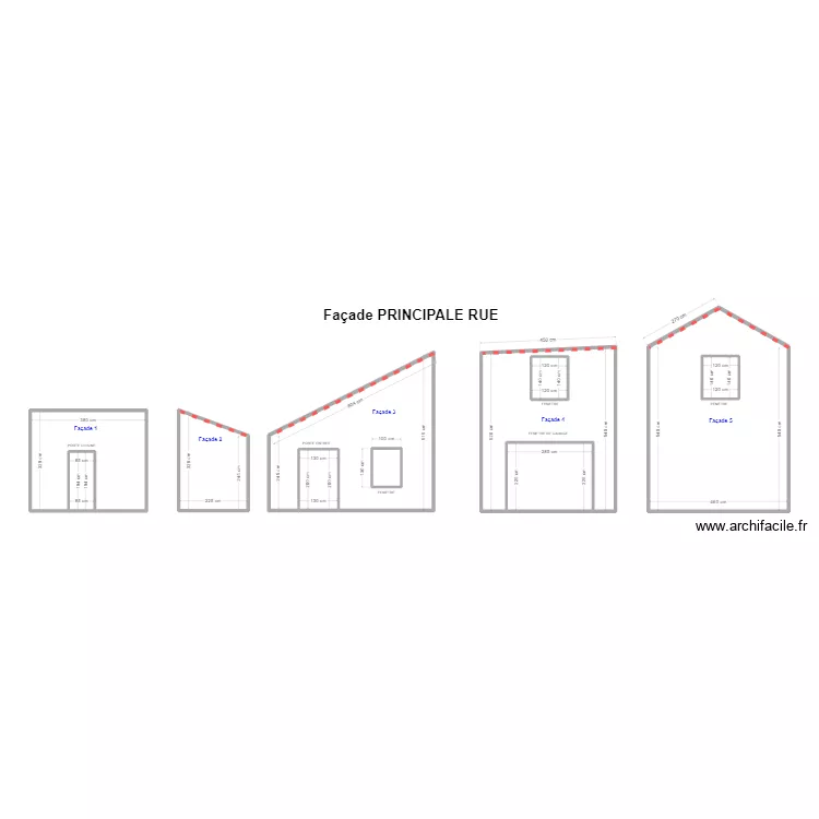 Façade PRINCIPALE . Plan de Façade PRINCIPALE . Plan de