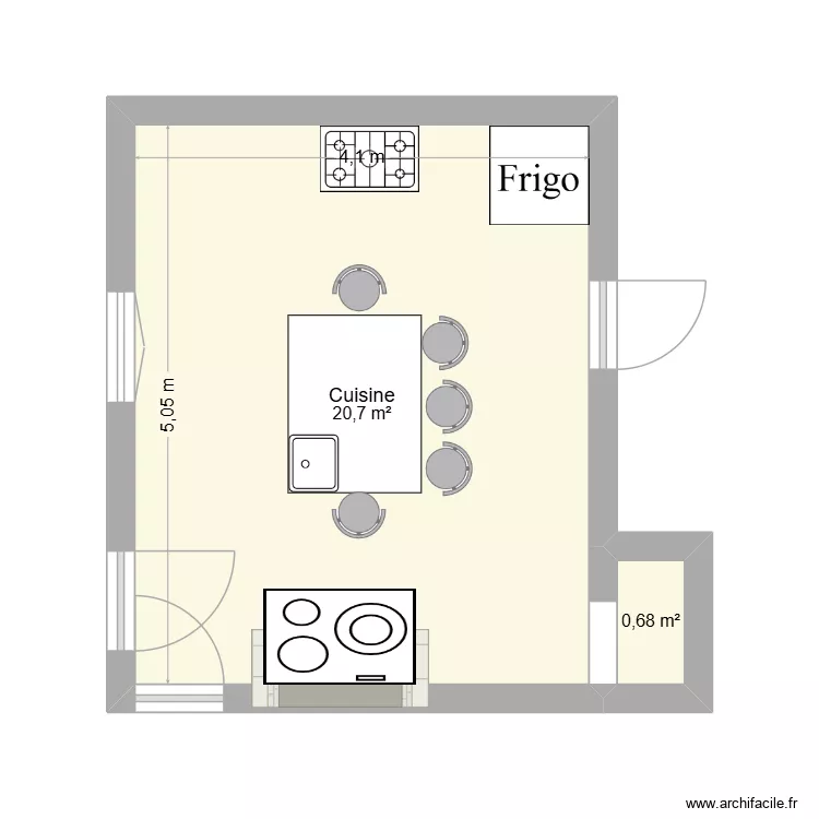 cuisine saint agnant. Plan de 2  et 21 m²