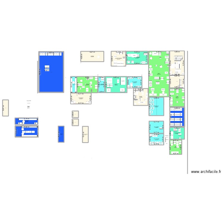 SELVI - Panda -L. Plan de 28 pièces et 1097 m2