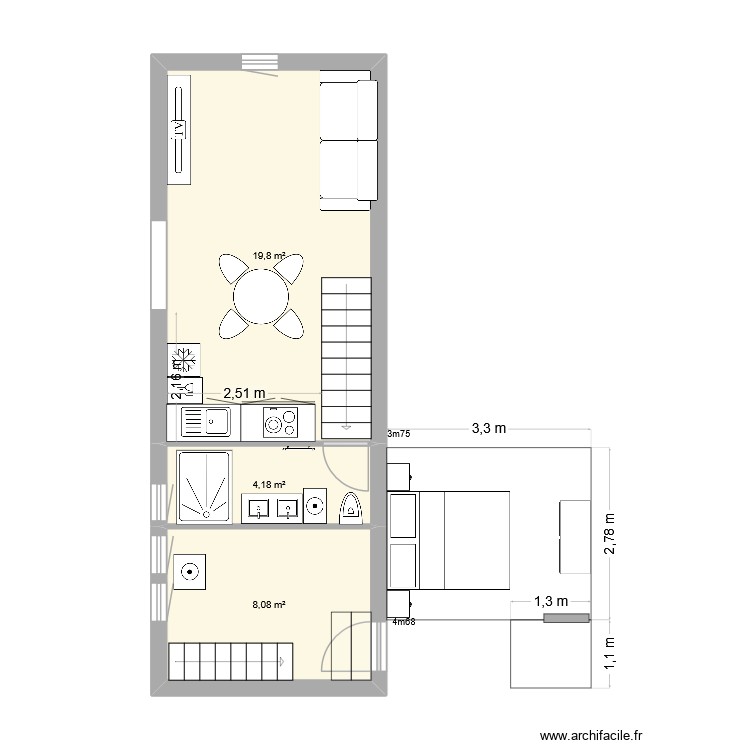 garage. Plan de 0 pièce et 0 m2