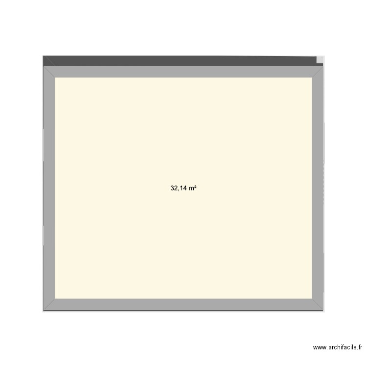 Brenat - 1er etage. Plan de 1 pièce et 32 m2