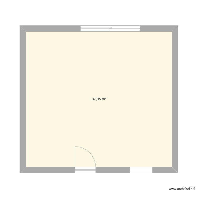 gite 2. Plan de 1 pièce et 38 m2