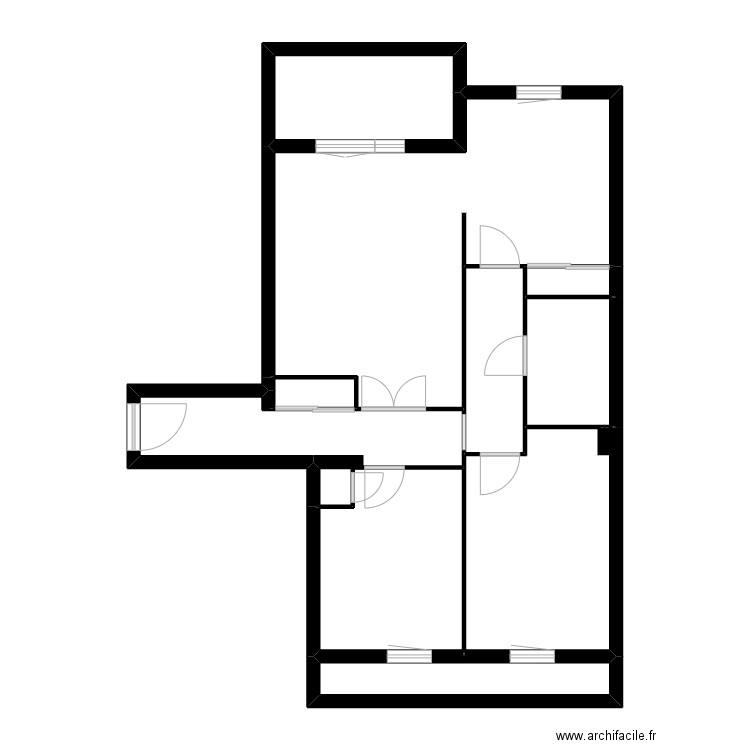 Pompon. Plan de 9 pièces et 73 m2